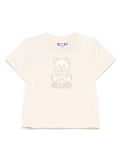 Moschino Babies' Teddy Bear-motif T-shirt In Neutrals