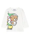 Moschino T-shirt Mit Teddy-motiv In Weiss