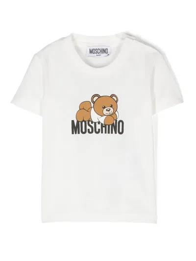Moschino Babies' Teddy Bear-motif T-shirt In White
