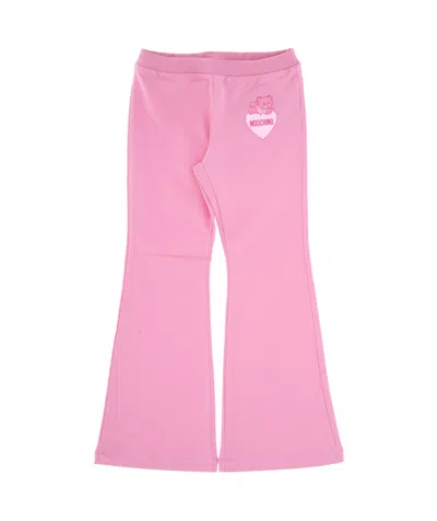 Moschino Teddy Bear-motif Track Pants In Pink
