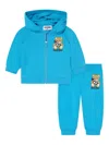 Moschino Teddy Bear Motif Tracksuit In Blue