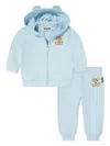 Moschino Teddy Bear Motif Tracksuit In Blue