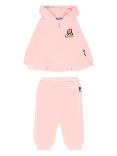 Moschino Babies' Teddy Bear-motif Tracksuit In Pink