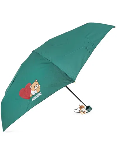 Moschino Teddy Bear-motif Umbrella In Green
