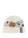 Moschino Teddy-bear Musical-note Beanie In White