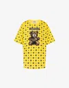 Moschino Teddy Bear Organic Cotton Jersey T-shirt In Yellow