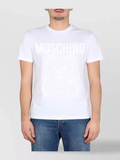 MOSCHINO LOGO PRINT ORGANIC COTTON T-SHIRT