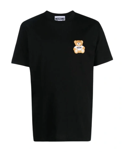 Moschino Teddy Bear Patch T-shirt With In Black