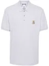 Moschino Polo Shirt With Teddy Bear Application In Grey