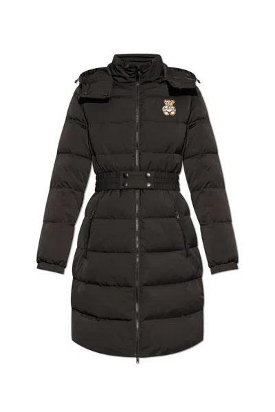 Moschino Teddy Bear Patch Zip In Black