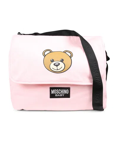 Moschino Teddy Bear Pattern Diaper Bag In White