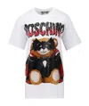 Moschino Teddy Bear Pattern Printed T-shirt In Black