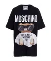 Moschino Teddy Bear Pattern Printed T-shirt In Black