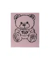 Moschino Teddy Bear Pattern Scarf In Pink