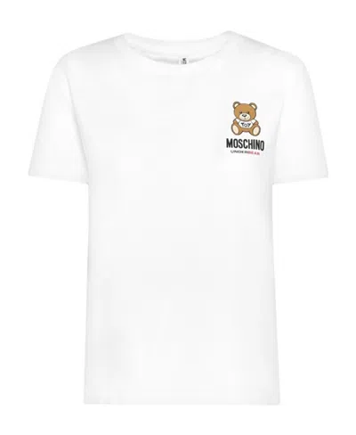 Moschino Teddy Bear Pattern Short-sleeved T-shirt In White