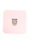 Moschino Teddy Bear-print Baby Blanket In Pink