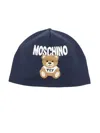 Moschino Teddy Bear-print Beanie In Blue