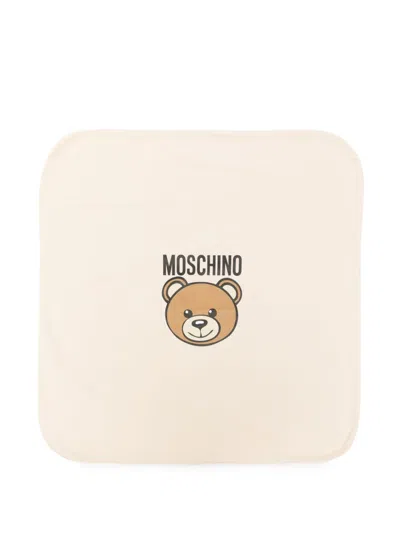 Moschino Teddy Bear-print Blanket In Neutrals