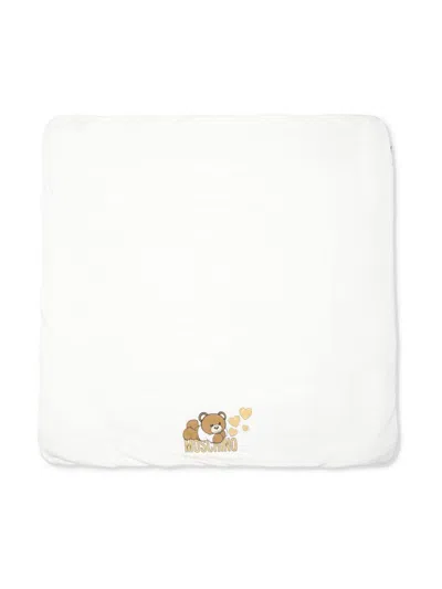 Moschino Teddy Bear-print Blanket In Neutrals