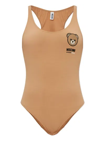 Moschino Teddy Bear-print Body In Brown
