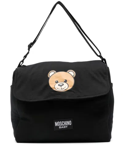 Moschino Teddy Bear-print Changing Bag In Black