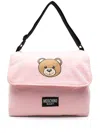 Moschino Teddy Bear-print Changing Bag In Pink