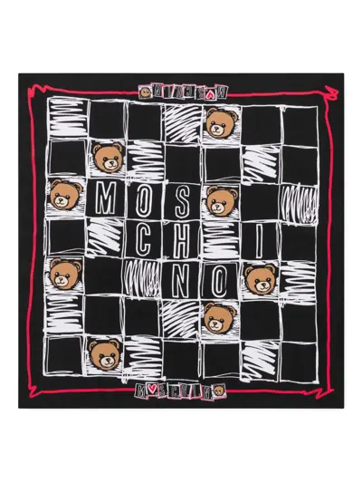 Moschino Schal Mit Teddybär-print In Multi