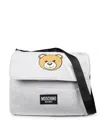 Moschino Teddy Bear-print Cotton Changing Bag In Grey