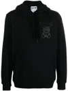 Moschino Teddy Bear-print Cotton Hoodie In Black