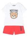 Moschino Teddy Bear-print Cotton Shorts Set In White