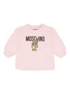 Moschino Teddy Bear-print Cotton Sweatshirt In Pink