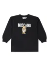 Moschino Teddy Bear-print Cotton Sweatshirt In Schwarz