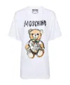 Moschino Hand Drawn Teddy Bear Logo T-shirt In White