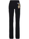 Moschino Teddy Bear Print Cotton Joggers In Black