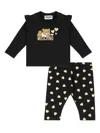 Moschino Teddy Bear-print Cotton Trouser Set In Black