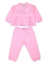 Moschino Teddy Bear-print Cotton Trouser Sets In Pink