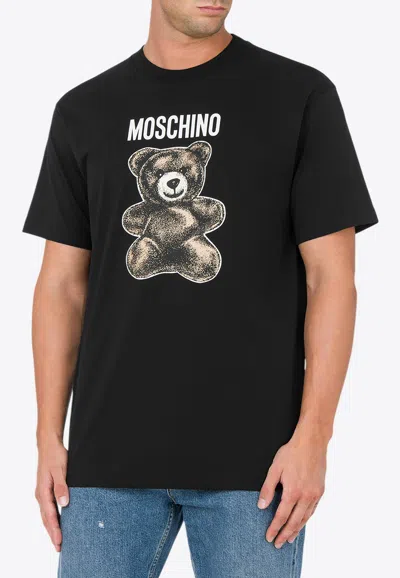 MOSCHINO TEDDY BEAR PRINT CREWNECK T-SHIRT