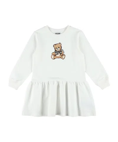 Moschino Babies' Teddy Bear-print Dress In White
