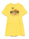 Moschino Teddy Bear-print Dress In Yellow