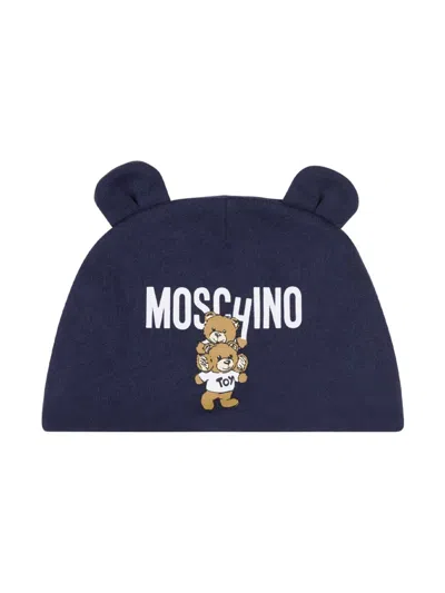 Moschino Babies' Teddy Bear-print Hat In Blue