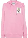 Moschino Hooded Teddy Bear Sweatshirt In Pink