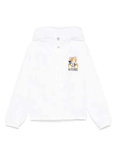 Moschino Kids' Teddy Bear-print Jacket In White