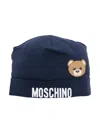 Moschino Teddy Bear-print Jersey Beanie In 蓝色