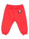 Moschino Teddy Bear-print Jersey Track Pants In Red