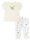 Moschino Baby Girls Teddy Bear Leggings Set In White