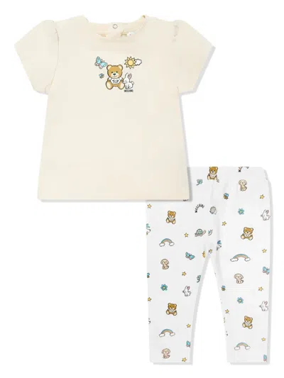 MOSCHINO TEDDY BEAR-PRINT LEGGINGS (SET OF TWO)
