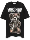 Moschino Teddy Bear-print T-shirt Mini Dress In Black