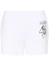 Moschino Teddy-bear-print Mini Shorts In White