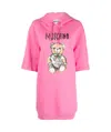 Moschino Teddy Bear-print Organic Cotton Minidress In Pink