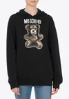 Moschino Teddy Bear Print Oversized Hoodie In Black